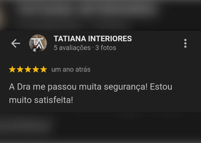 Avaliação real do Google 3