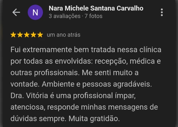 Avaliação real do Google 9